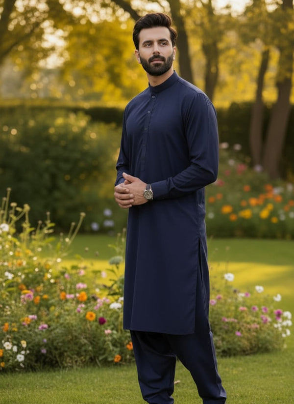 ROYAL 6 POUND NAVYBLUE MALLAI BOSKI UNSTITCHED